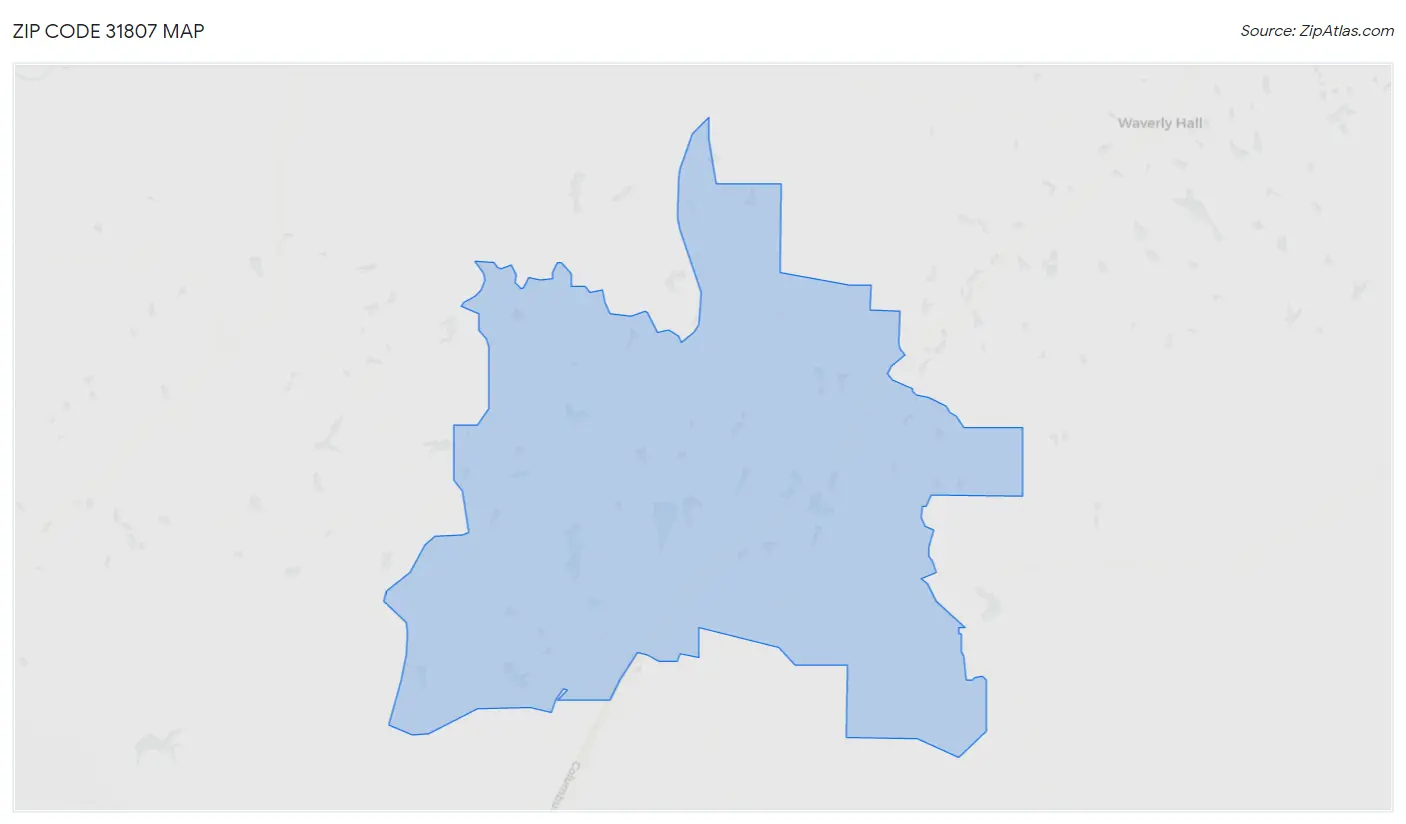 Zip Code 31807 Map