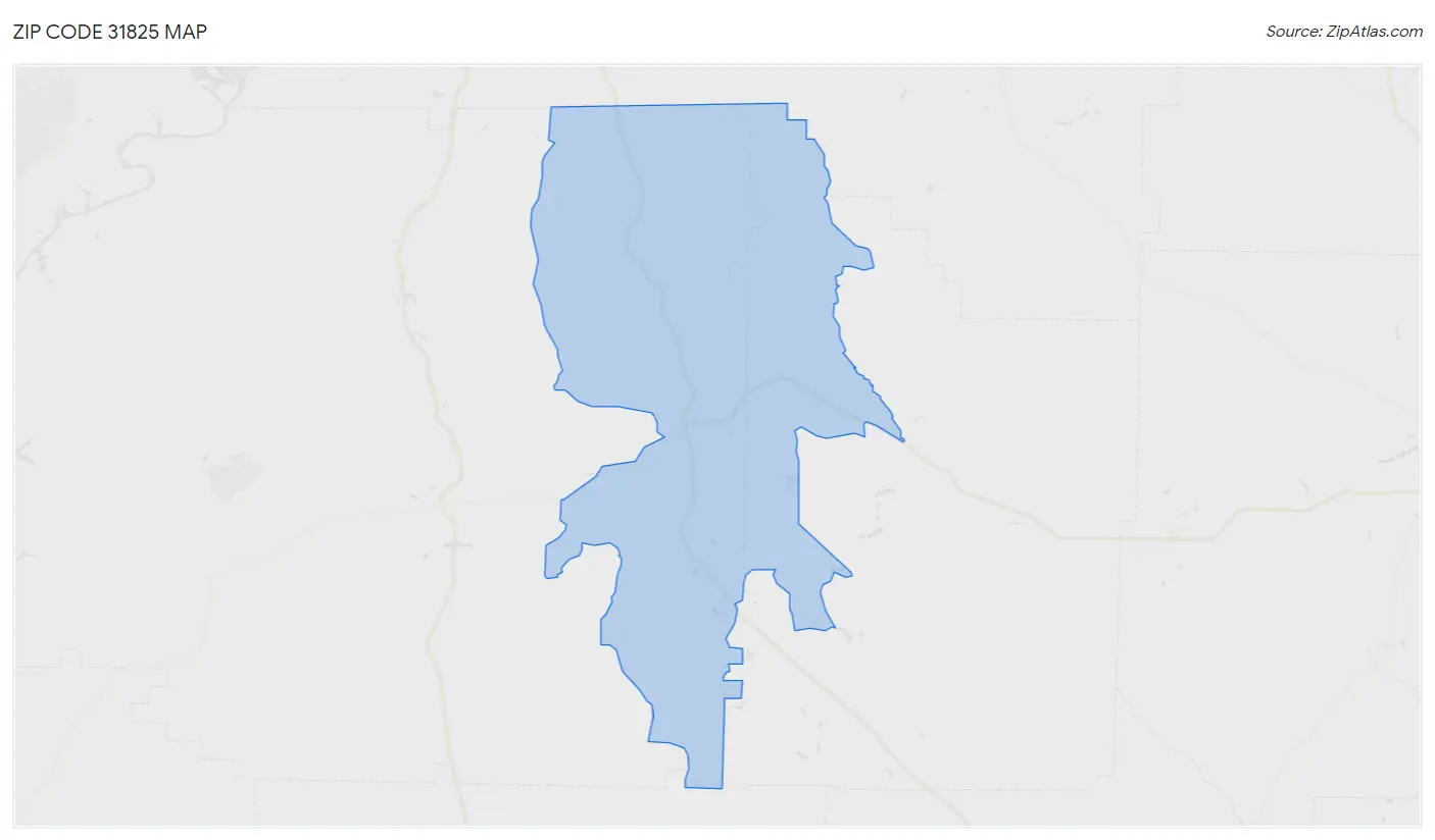 Zip Code 31825 Map