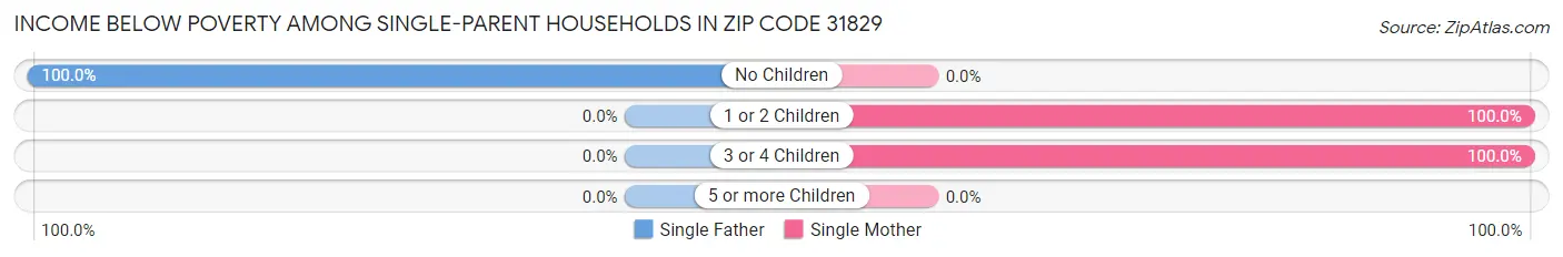Income Below Poverty Among Single-Parent Households in Zip Code 31829
