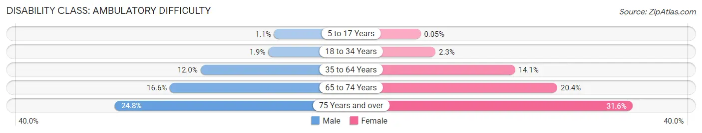 Disability in Zip Code 31906: <span>Ambulatory Difficulty</span>