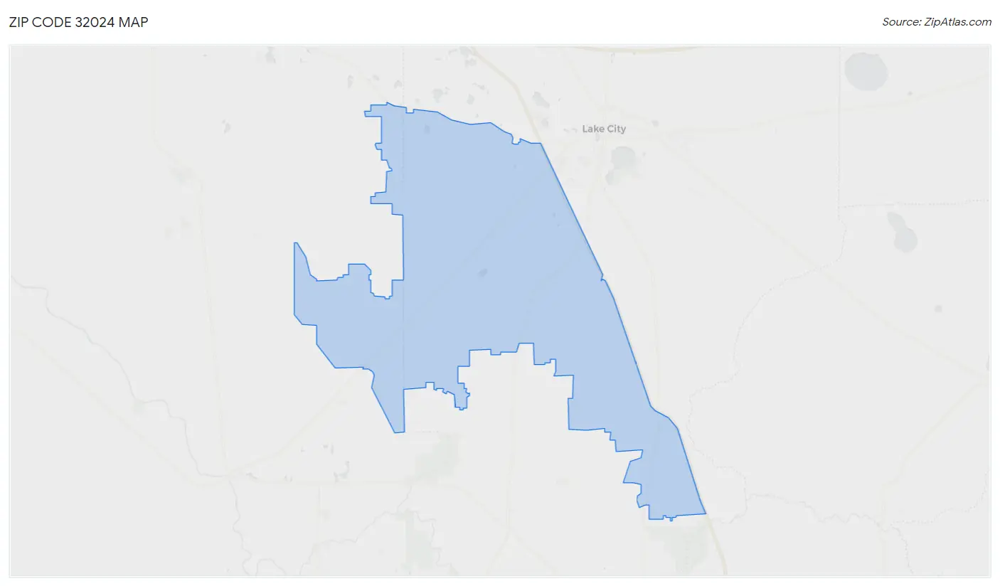 Zip Code 32024 Map