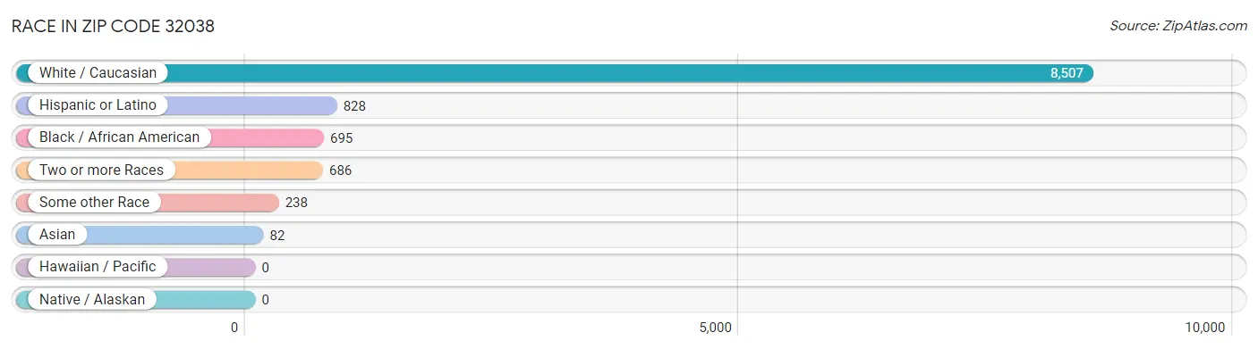 Race in Zip Code 32038