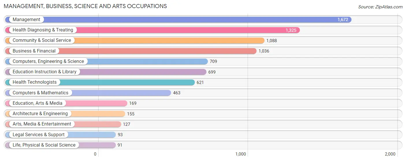 Management, Business, Science and Arts Occupations in Zip Code 32043