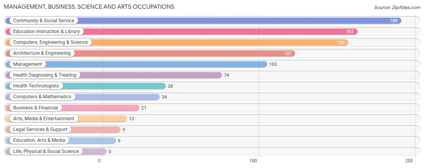 Management, Business, Science and Arts Occupations in Zip Code 32058