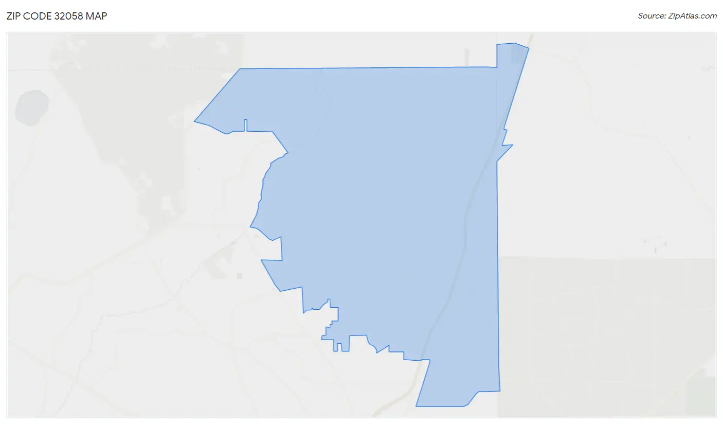 Zip Code 32058 Map