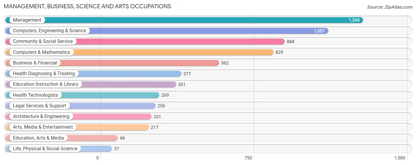 Management, Business, Science and Arts Occupations in Zip Code 32095