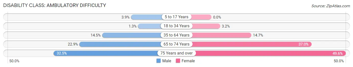 Disability in Zip Code 32114: <span>Ambulatory Difficulty</span>