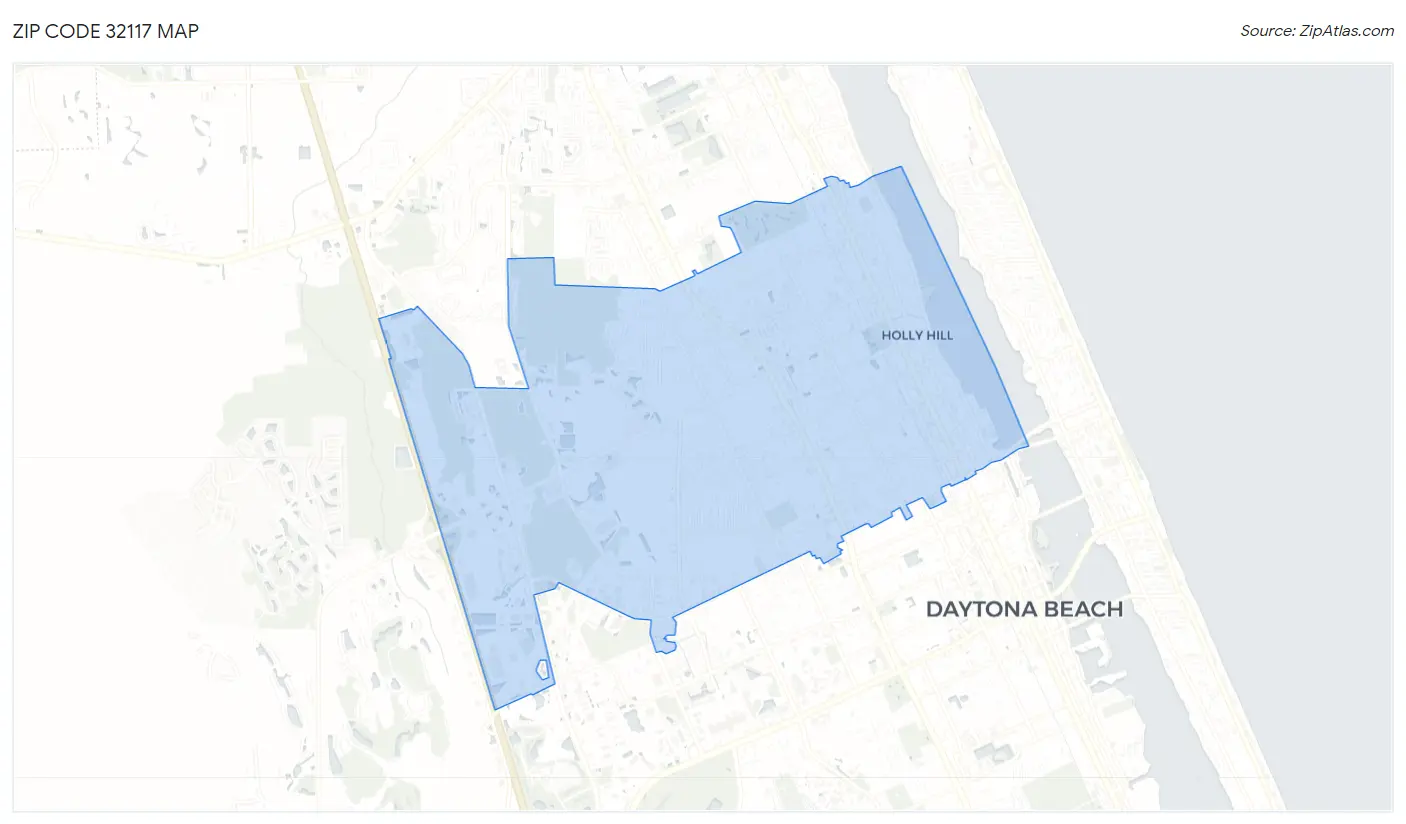 Zip Code 32117 Map