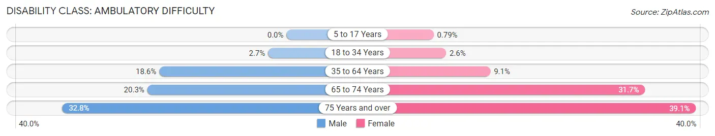 Disability in Zip Code 32177: <span>Ambulatory Difficulty</span>