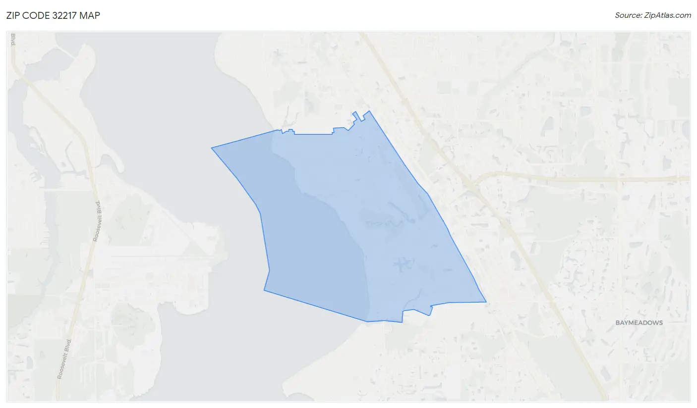 Zip Code 32217 Map