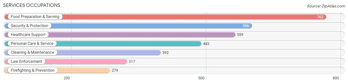 Services Occupations in Zip Code 32221