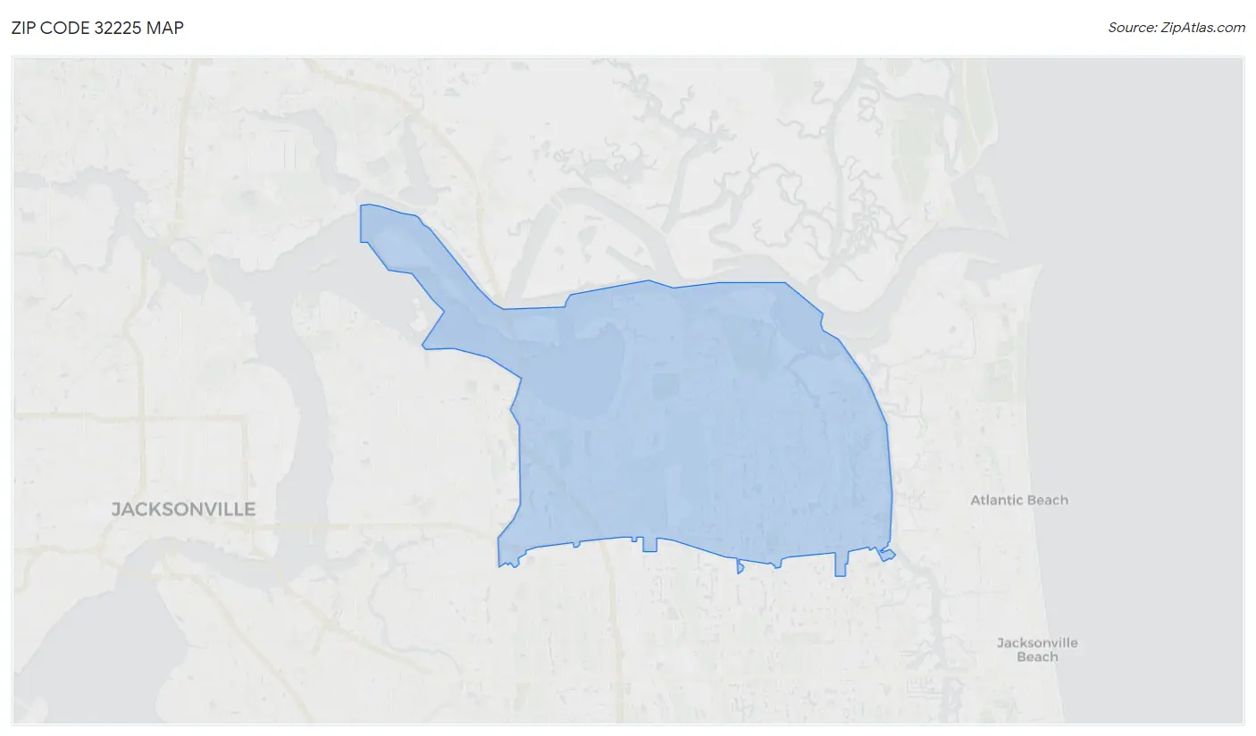 Zip Code 32225 Map