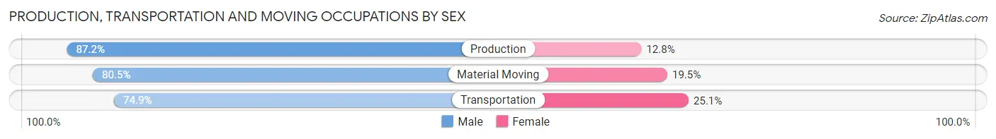 Production, Transportation and Moving Occupations by Sex in Zip Code 32254