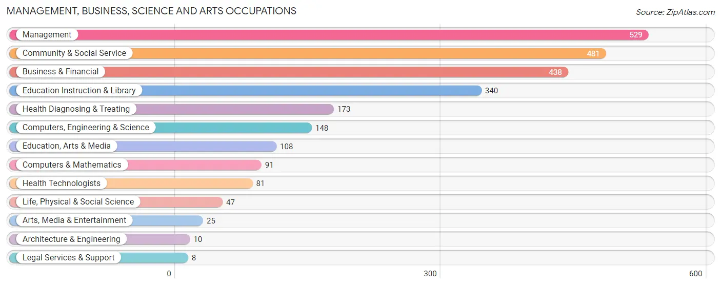 Management, Business, Science and Arts Occupations in Zip Code 32333