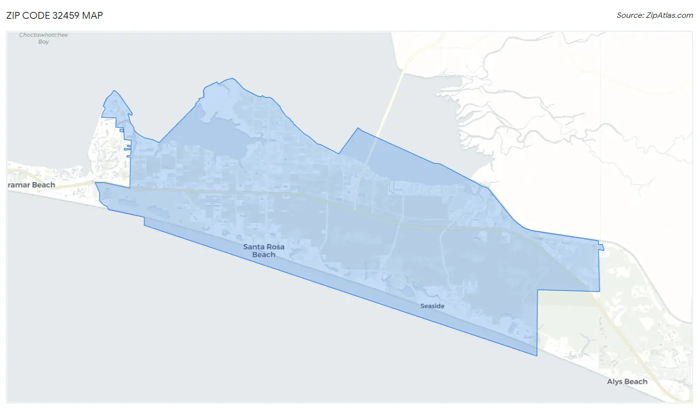 Zip Code 32459 Map