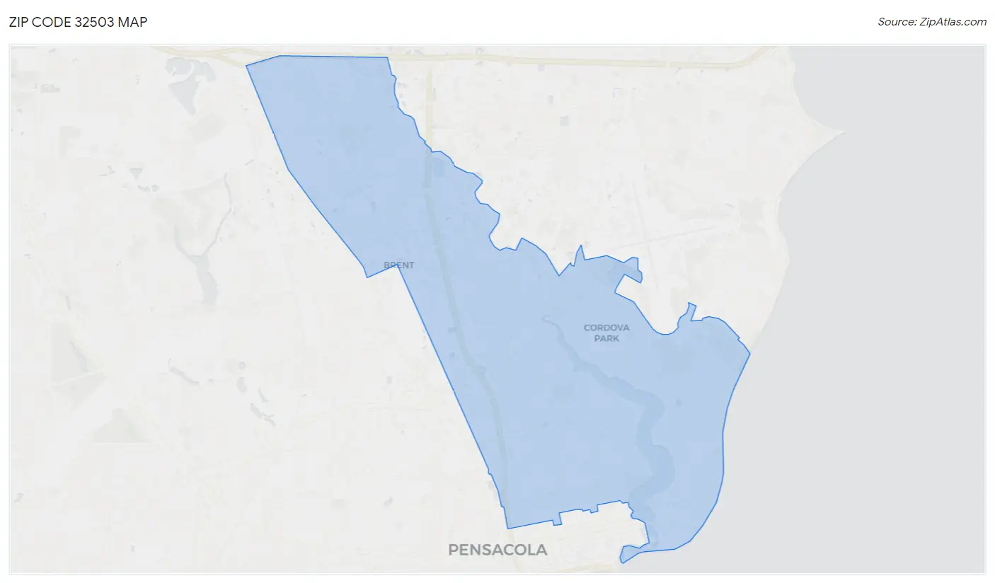 Zip Code 32503 Map