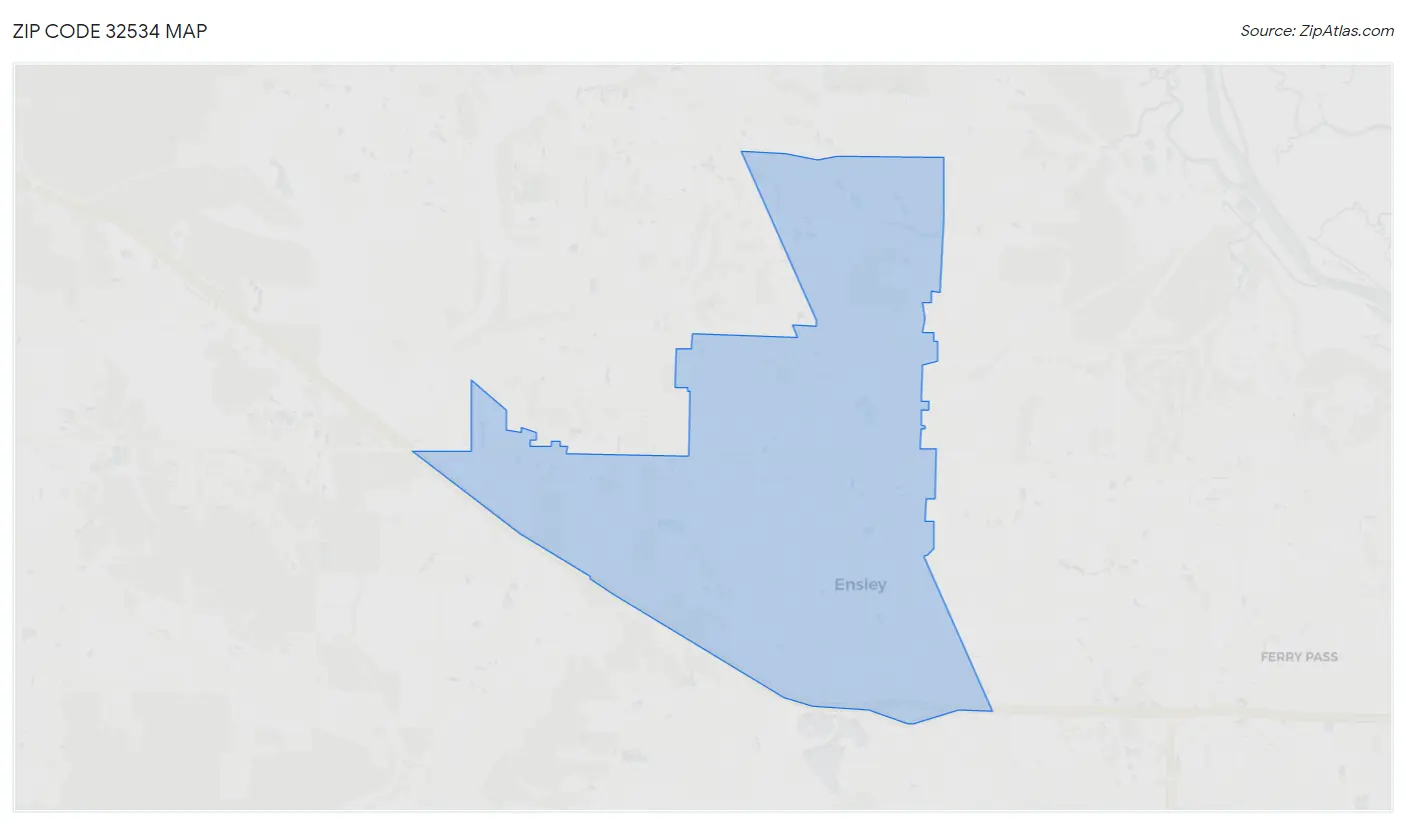 Zip Code 32534 Map