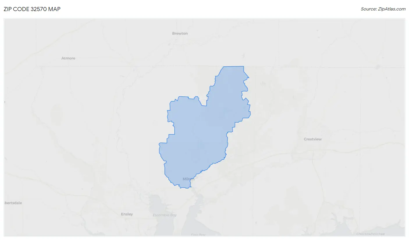 Zip Code 32570 Map