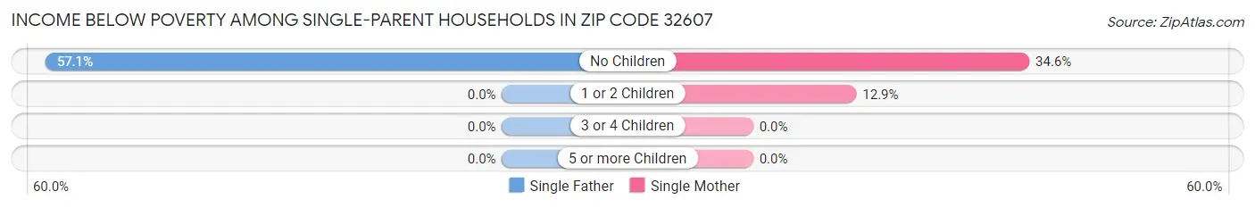 Income Below Poverty Among Single-Parent Households in Zip Code 32607