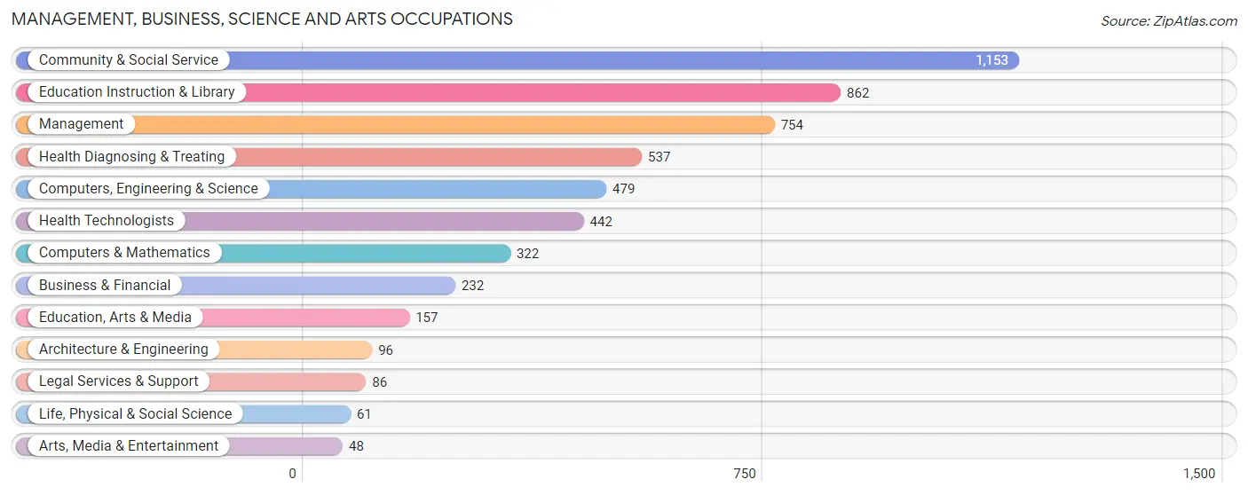 Management, Business, Science and Arts Occupations in Zip Code 32609