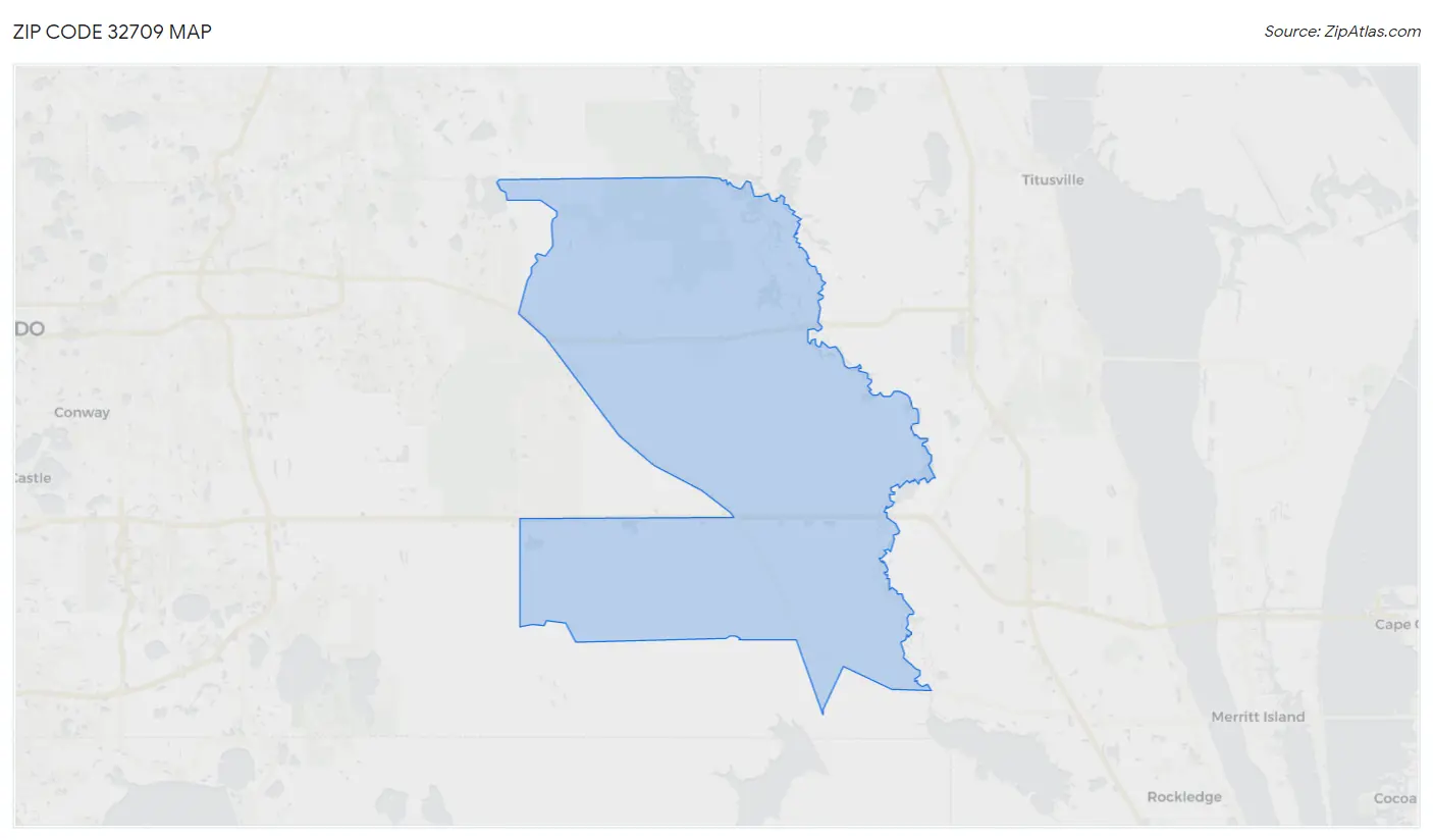 Zip Code 32709 Map