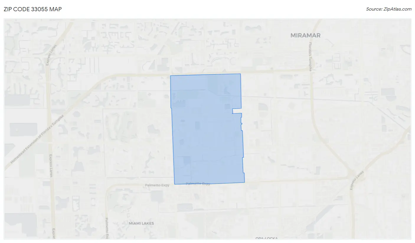 Zip Code 33055 Map