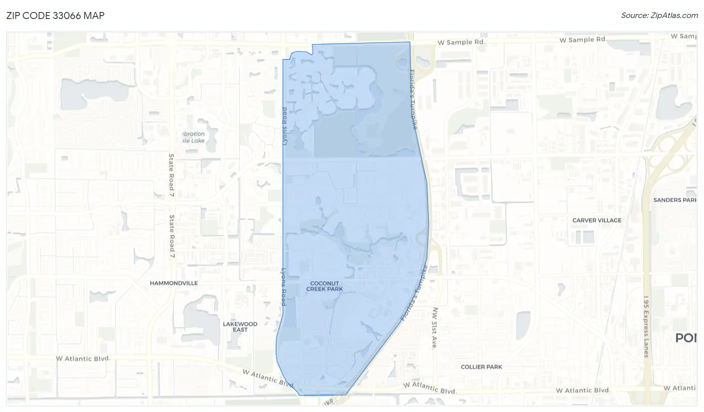 Zip Code 33066 Map