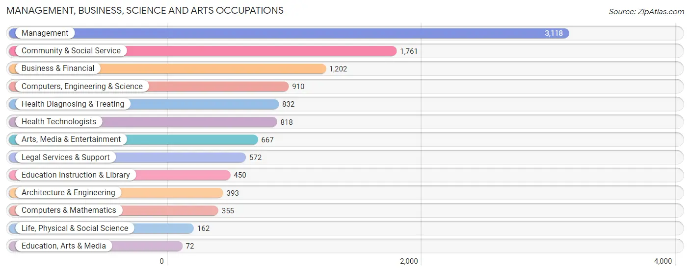 Management, Business, Science and Arts Occupations in Zip Code 33137