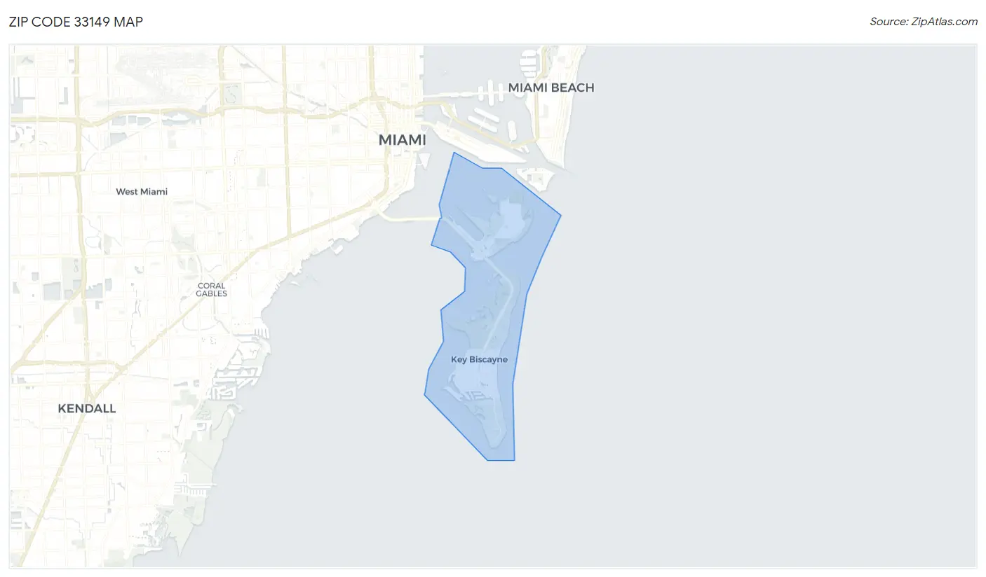 Zip Code 33149 Map