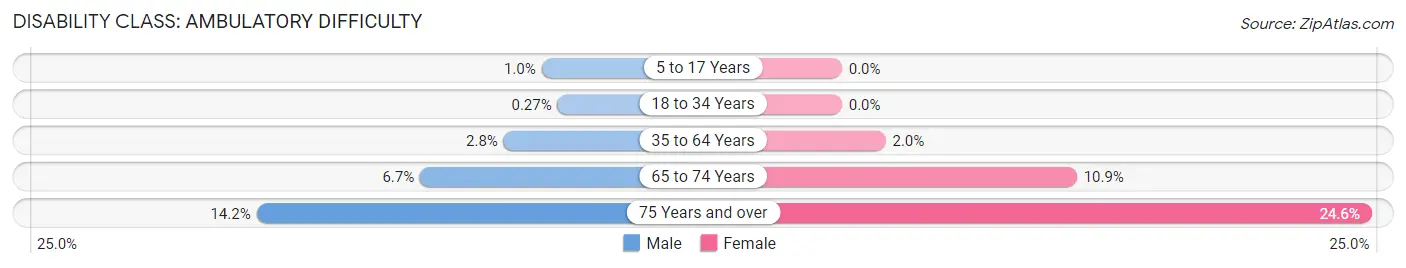 Disability in Zip Code 33193: <span>Ambulatory Difficulty</span>