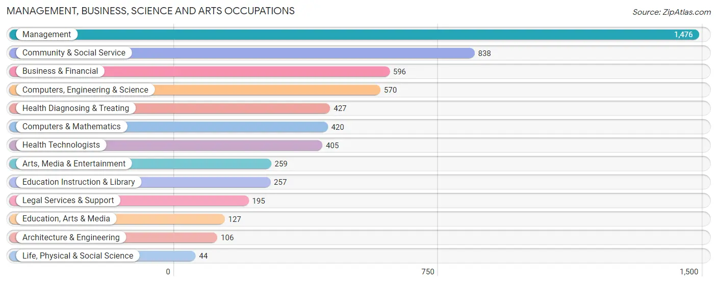 Management, Business, Science and Arts Occupations in Zip Code 33305