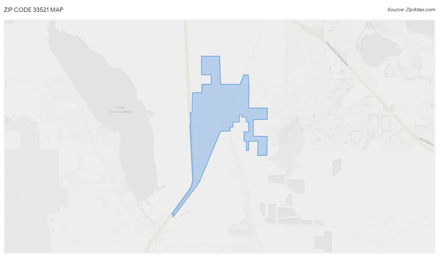 Zip Code 33521 Map