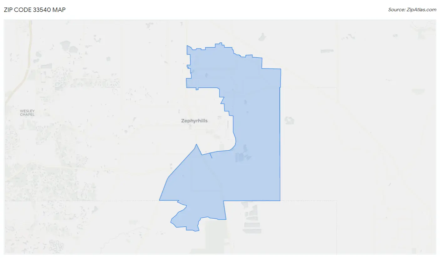 Zip Code 33540 Map