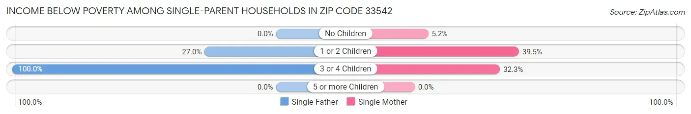 Income Below Poverty Among Single-Parent Households in Zip Code 33542