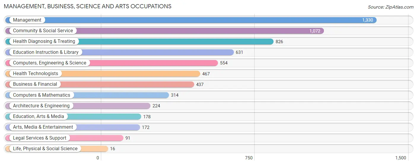 Management, Business, Science and Arts Occupations in Zip Code 33570