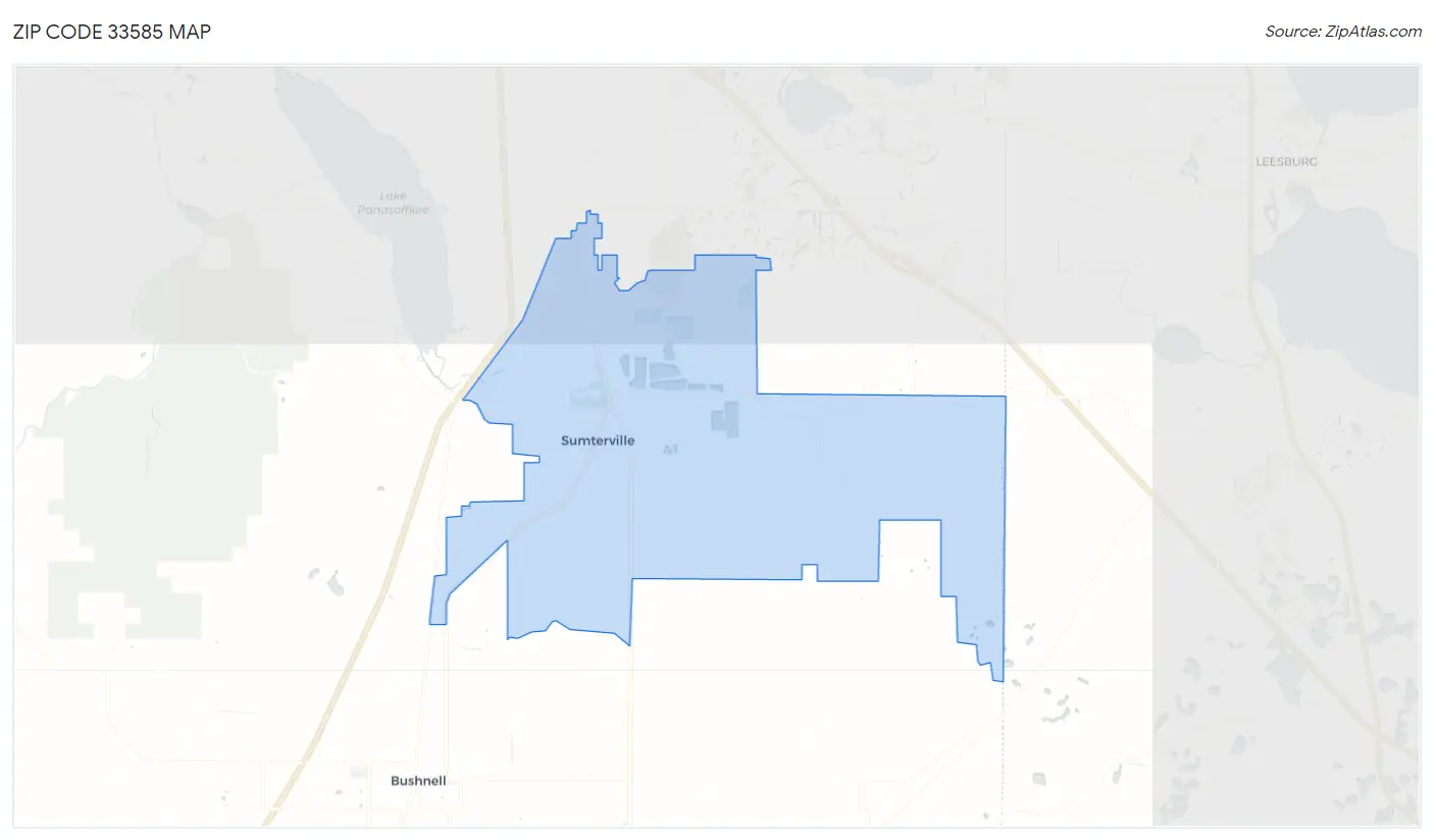 Zip Code 33585 Map