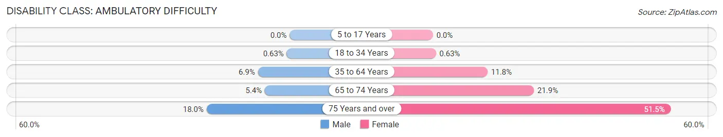 Disability in Zip Code 33607: <span>Ambulatory Difficulty</span>