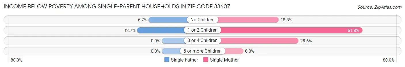 Income Below Poverty Among Single-Parent Households in Zip Code 33607