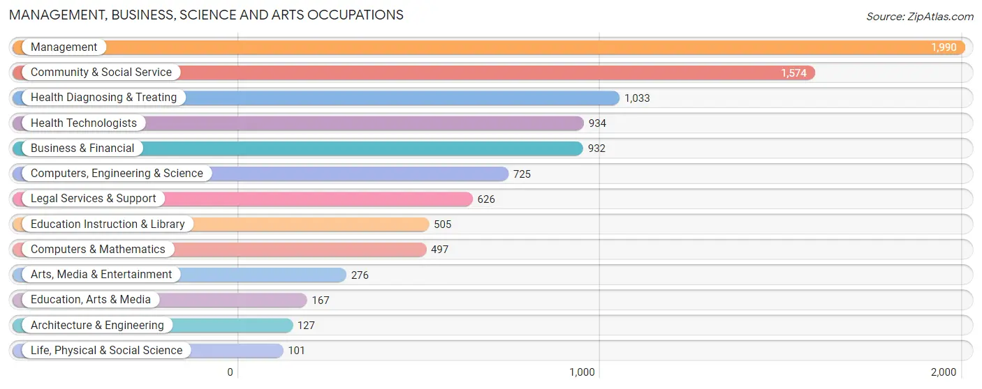 Management, Business, Science and Arts Occupations in Zip Code 33609