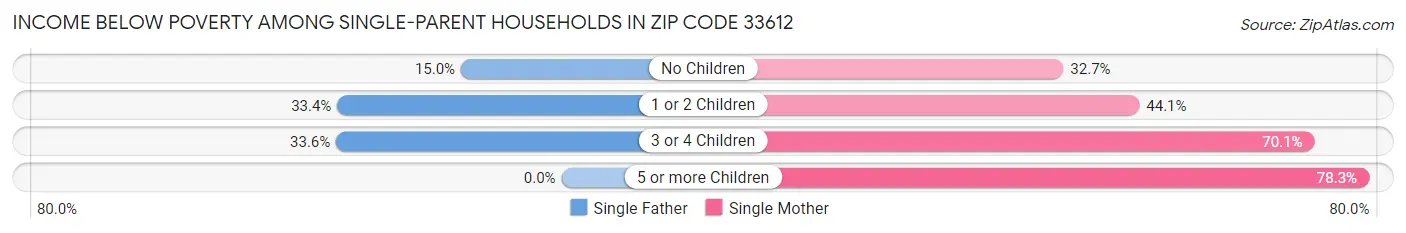 Income Below Poverty Among Single-Parent Households in Zip Code 33612