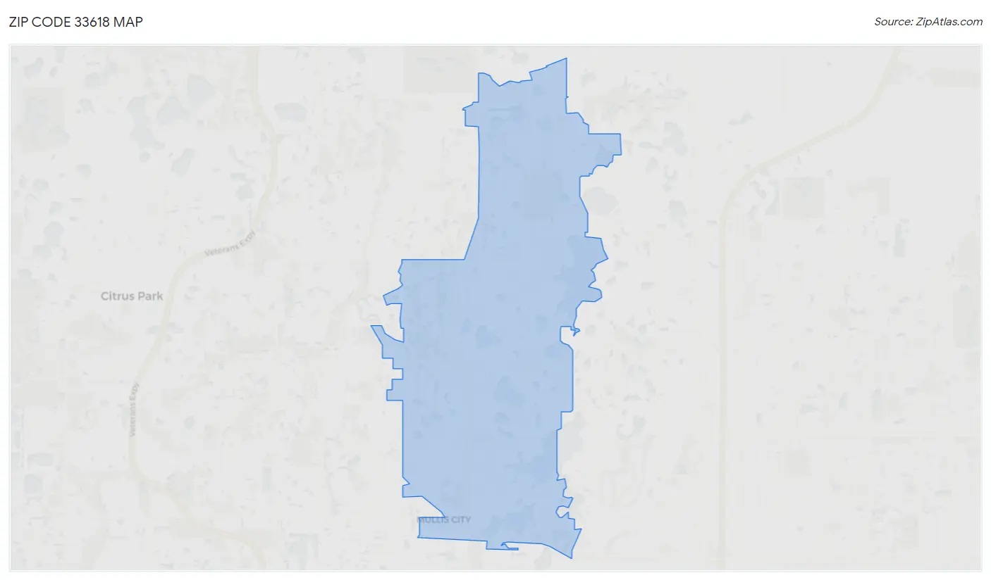 Zip Code 33618 Map