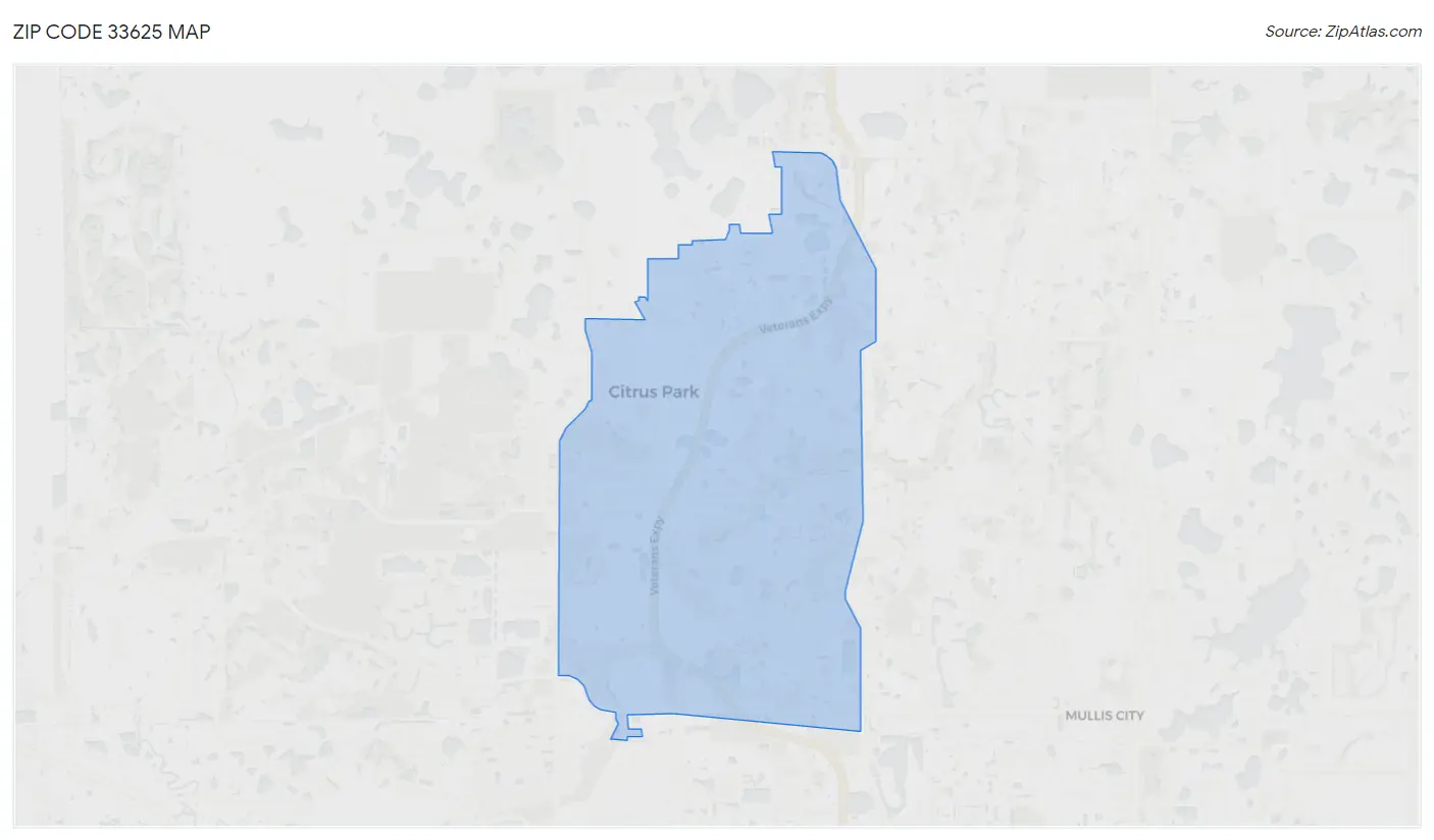 Zip Code 33625 Map