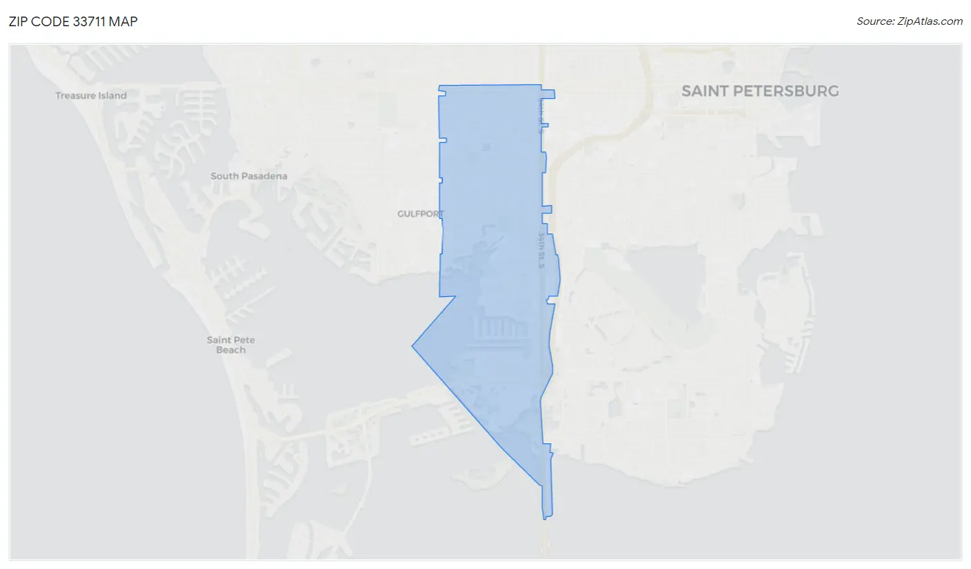 Zip Code 33711 Map