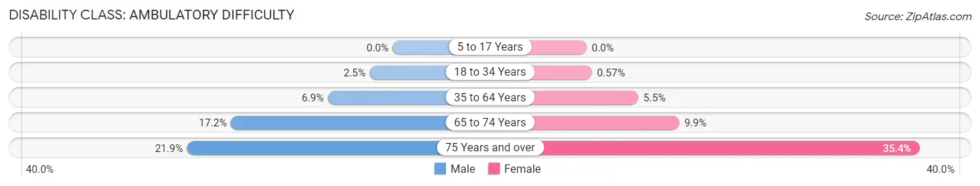 Disability in Zip Code 33712: <span>Ambulatory Difficulty</span>