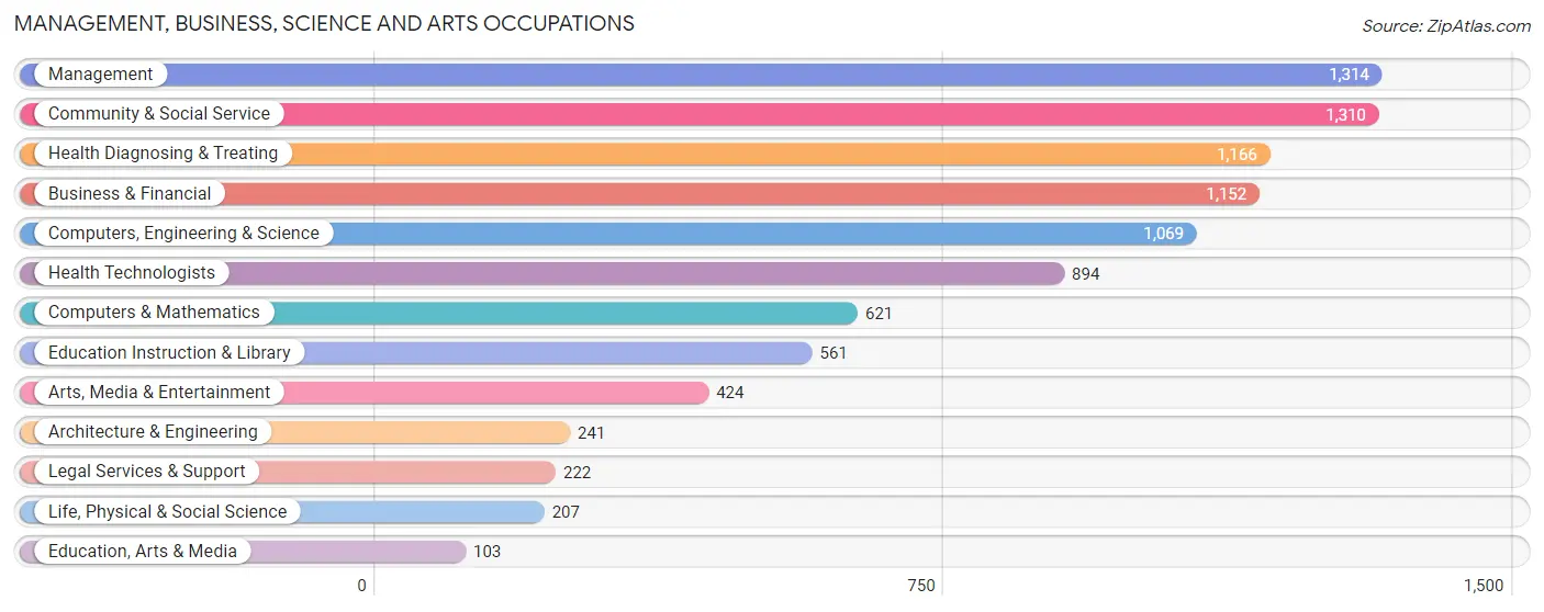 Management, Business, Science and Arts Occupations in Zip Code 33716