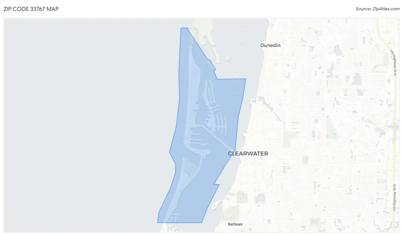 Zip Code 33767 Map