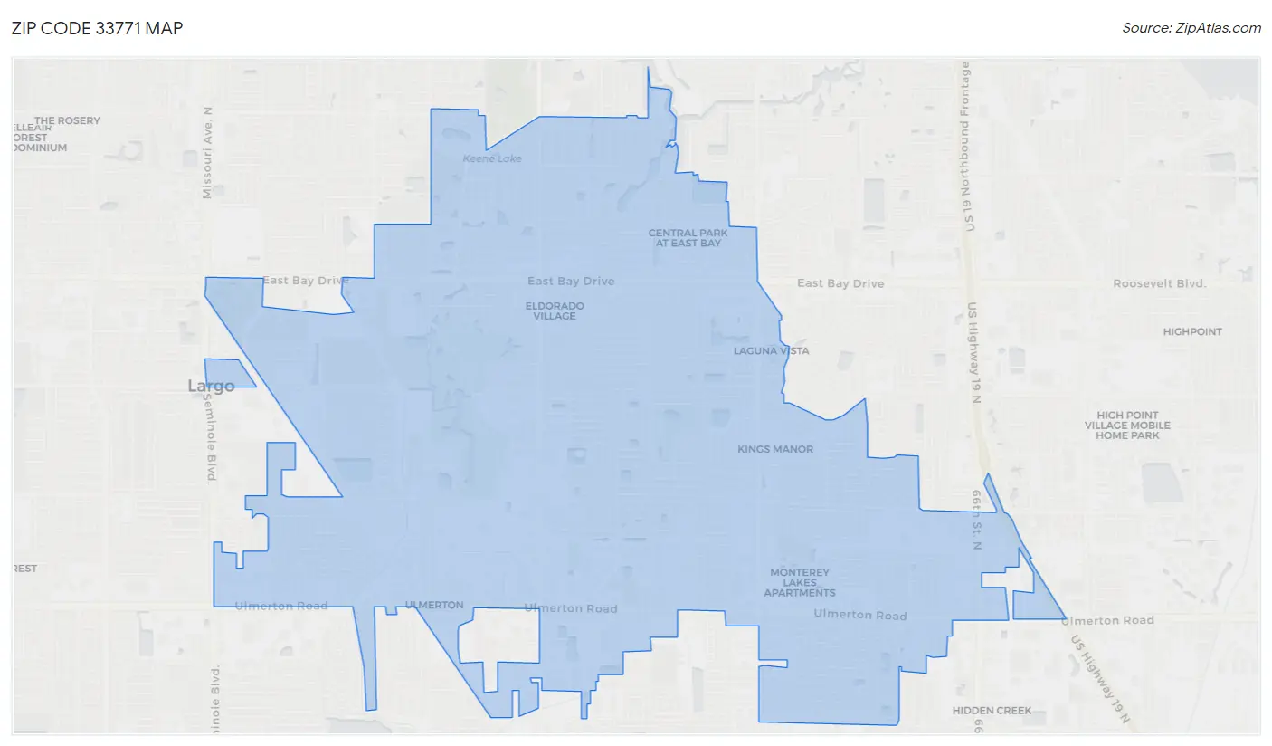 Zip Code 33771 Map