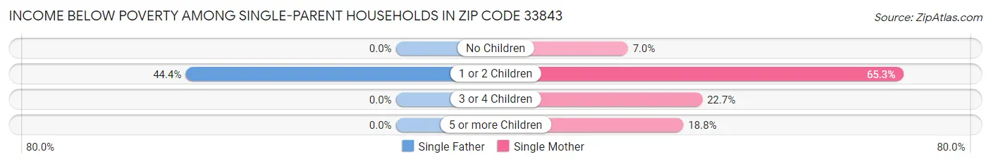 Income Below Poverty Among Single-Parent Households in Zip Code 33843