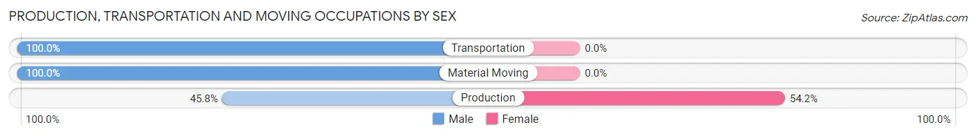 Production, Transportation and Moving Occupations by Sex in Zip Code 33876