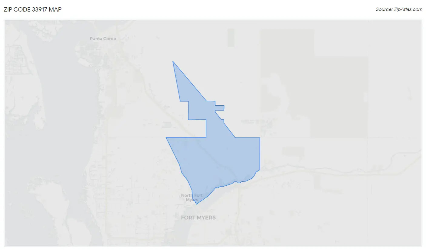 Zip Code 33917 Map